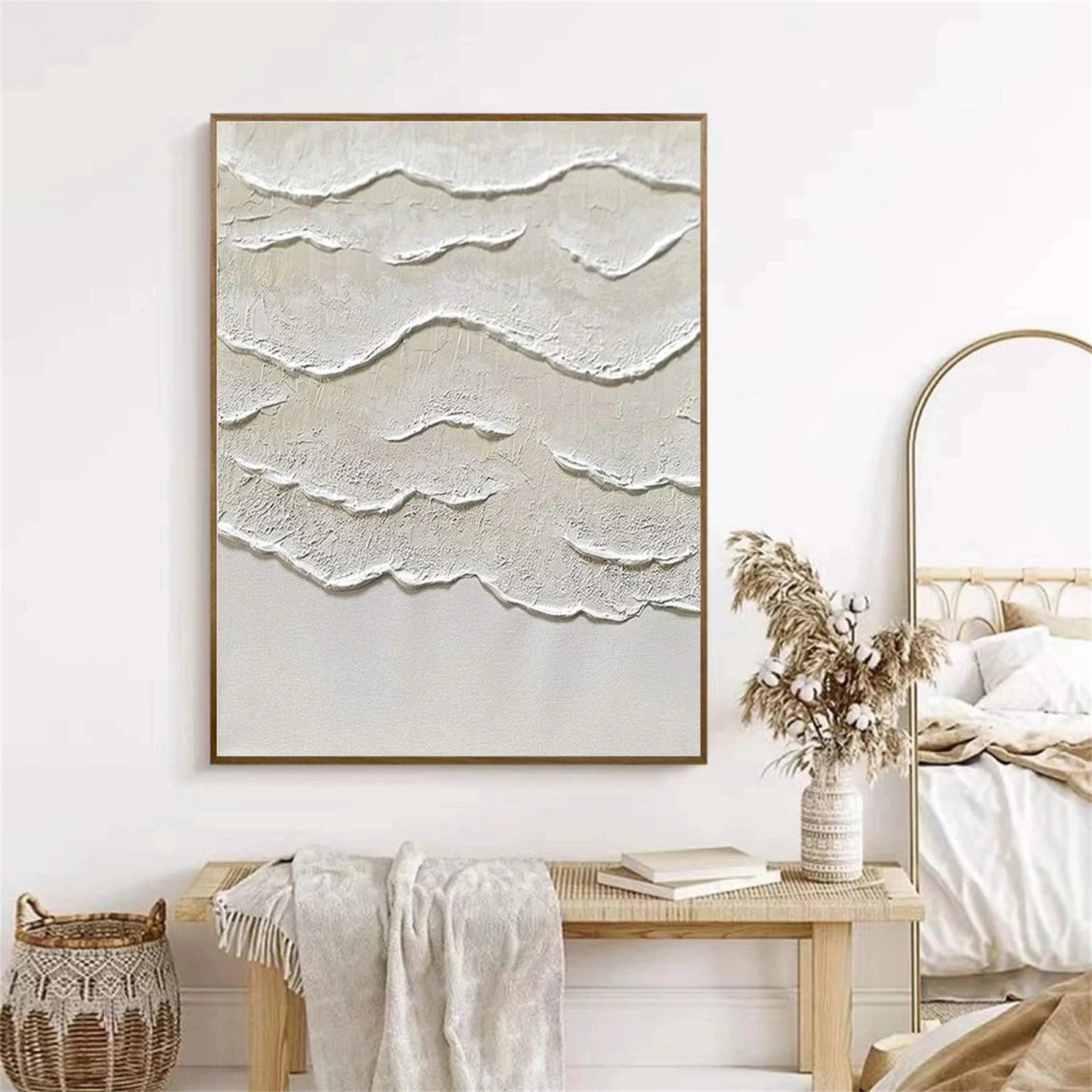 Ocean and Sky Painting #OS 111 - Handmade Canvas Wall Art for Home Decor, Office & Living Room - Coastal Landscape Seascape Artwork