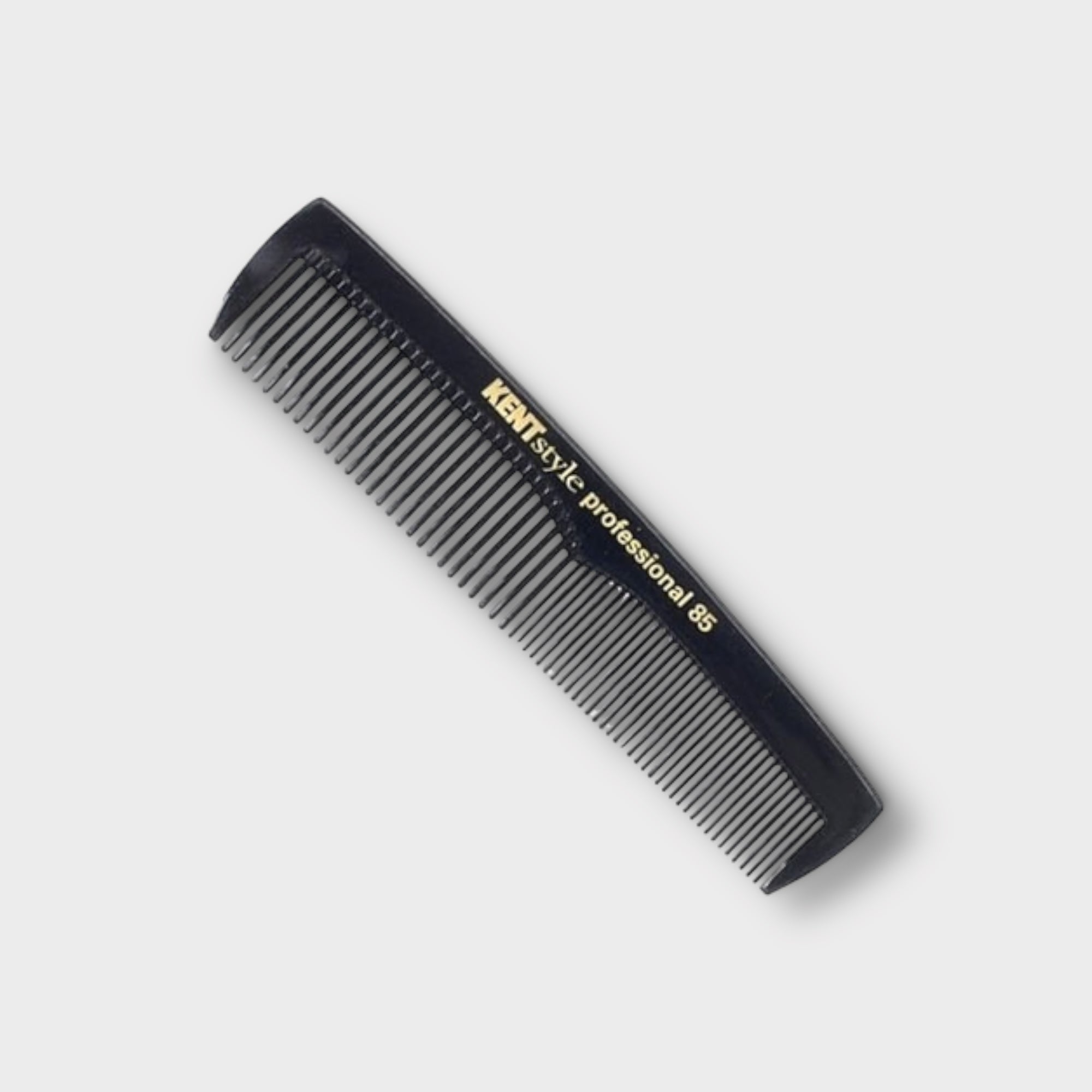 Kent Black Pocket Comb for Men - Compact & Durable Hair Styling Tool for Travel, Gym, and Everyday Use
