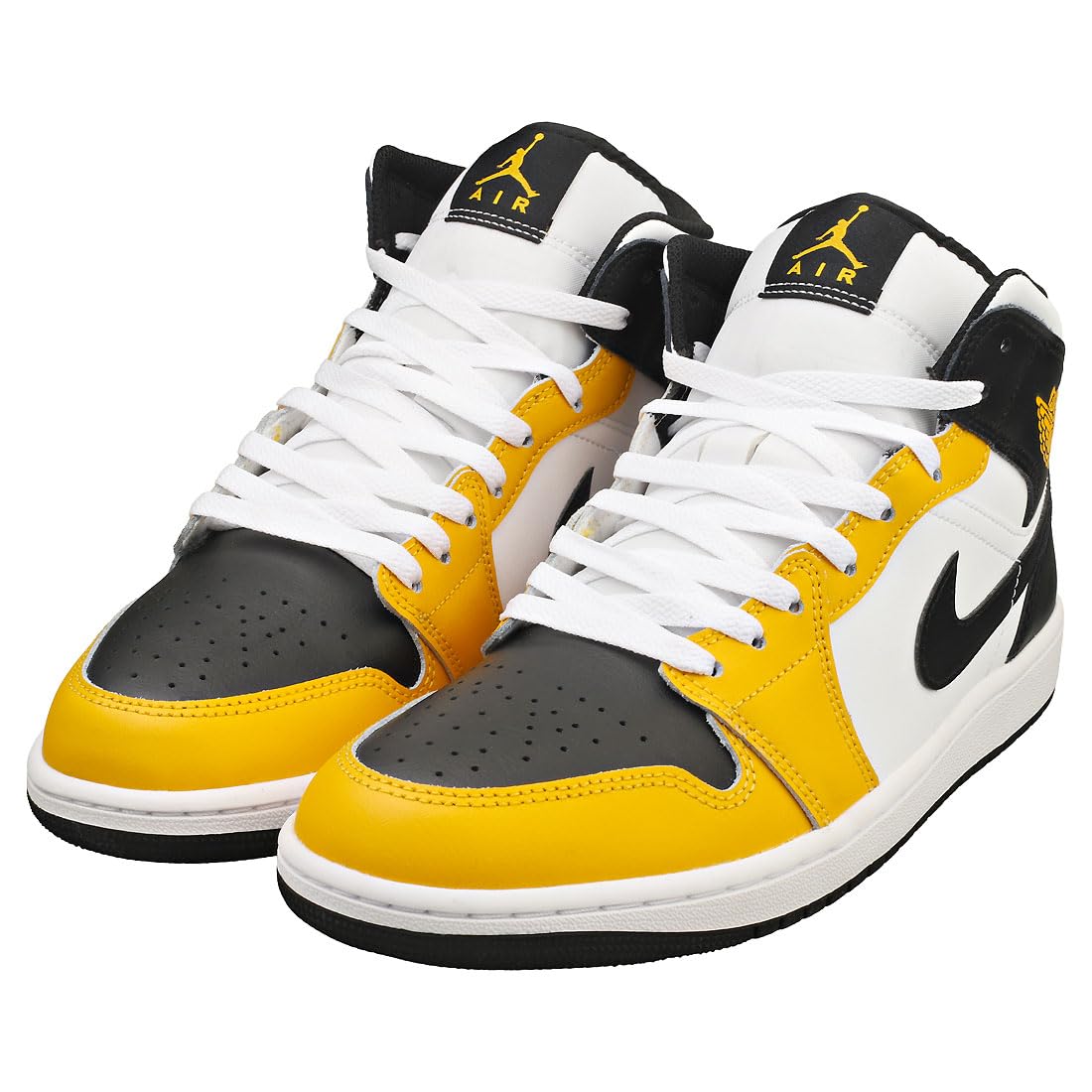 Air Jordan 1 Mid Sneakers DQ8426-701 - Yellow Ochre/White/Black Basketball Shoes for Men | Comfortable Casual & Streetwear Fashion | Perfect for Basketball, Gym & Daily Wear