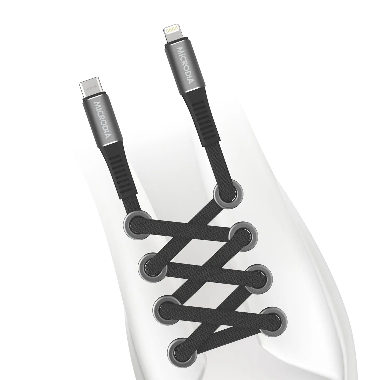 MICRODIA ExeCable™ 60W USB C to Lightning Charger Cable - Fast Charging & Data Sync for iPhone 14/13/12/11/X/8 - Durable Nylon Braided Cord for Home, Office & Travel