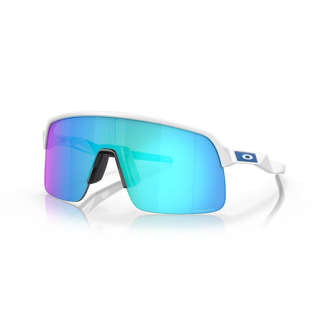 Oakley SUTRO Lite Sunglasses - Matte White Frame with Prizm Sapphire Lenses for Cycling, Running & Outdoor Sports | UV Protection & Enhanced Clarity