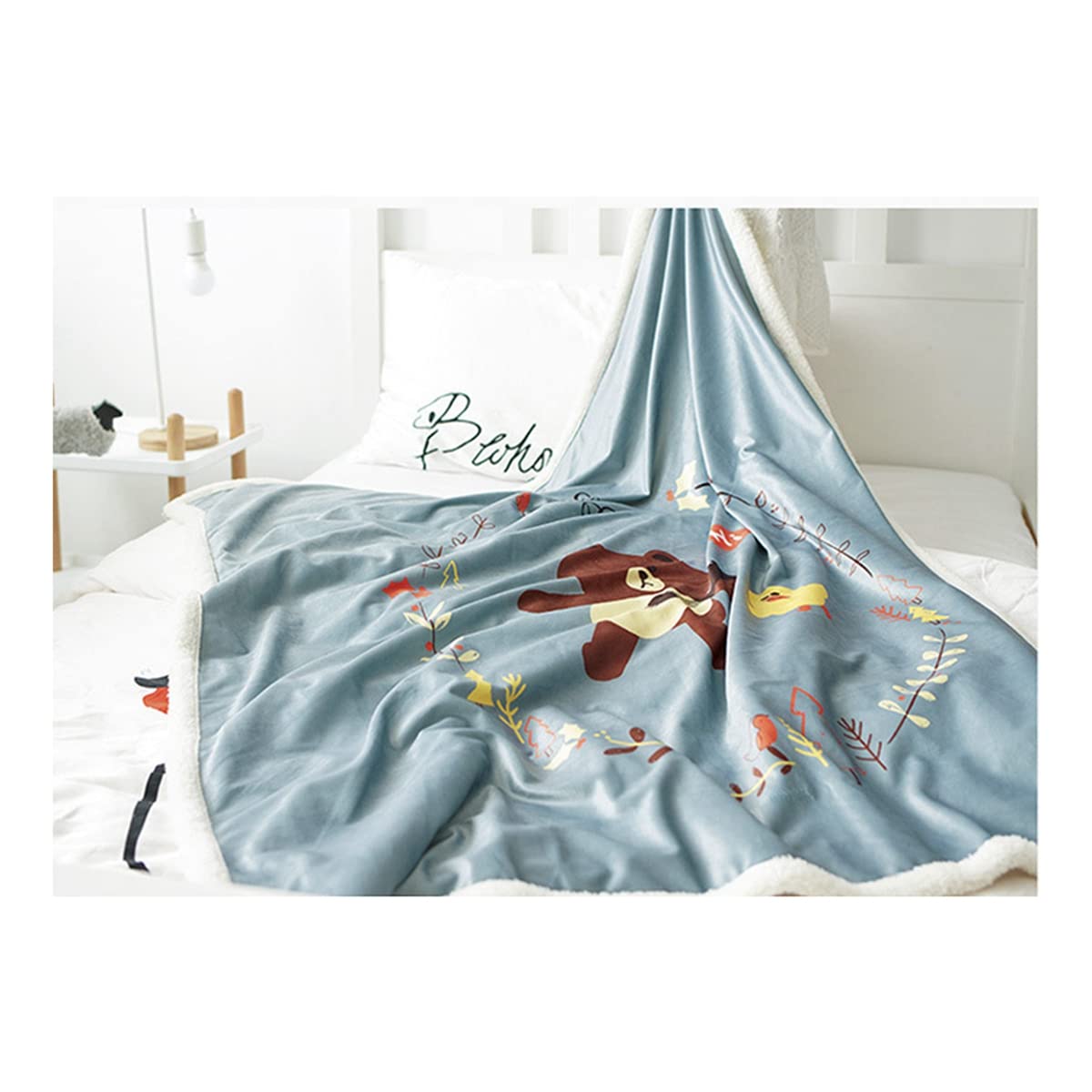 Premium Silky Flannel Fleece Blanket - Lightweight, Quick Drying & Wrinkle Resistant - Soft Throw Blanket for Bed, Office Nap, Sofa & Travel - Cozy All-Season Comfort