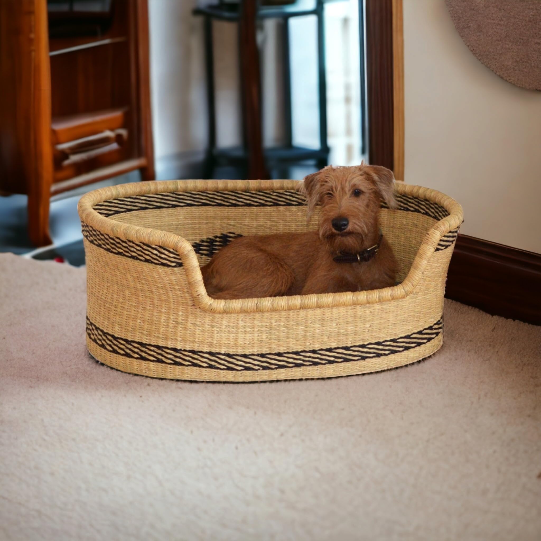 Premium Dog Bed Basket with 3