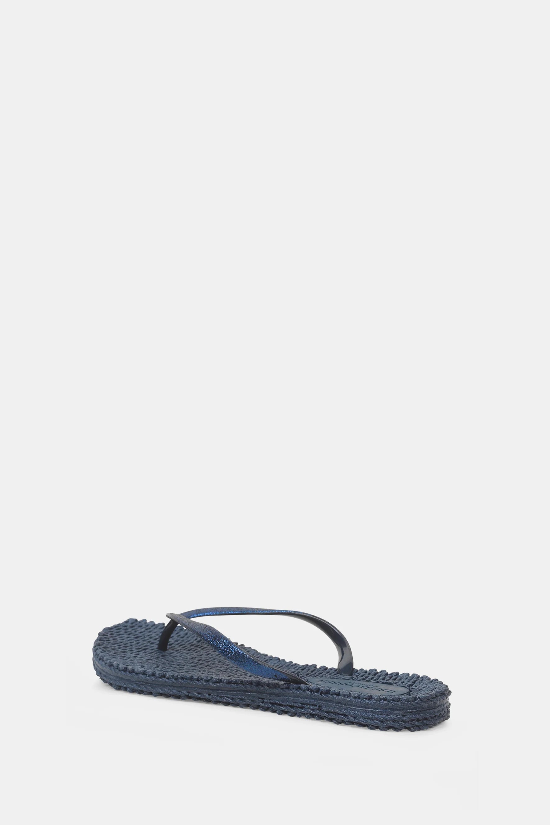 Sparkly Glitter Flip Flops for Women - Comfortable Summer Sandals with Shimmering Indigo Design | Perfect for Beach, Pool Parties & Vacation Outfits