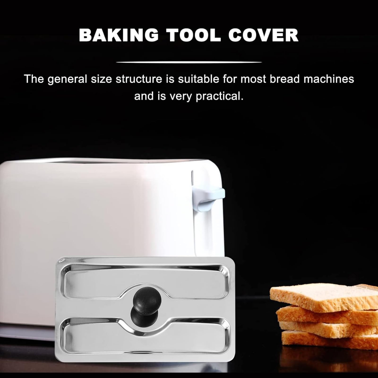 Stainless Steel Toaster Lid Replacement - Dust Cover for Bread Maker | Compatible with Most Toasters & Bread Machines | Perfect for Kitchen, Breakfast & Baking Needs