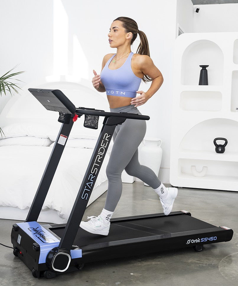 HIRE SS450 Treadmill - Foldable Electric Running Machine for Home Gym, Cardio Workout & Fitness Training - Perfect for Small Spaces & Apartment Exercise