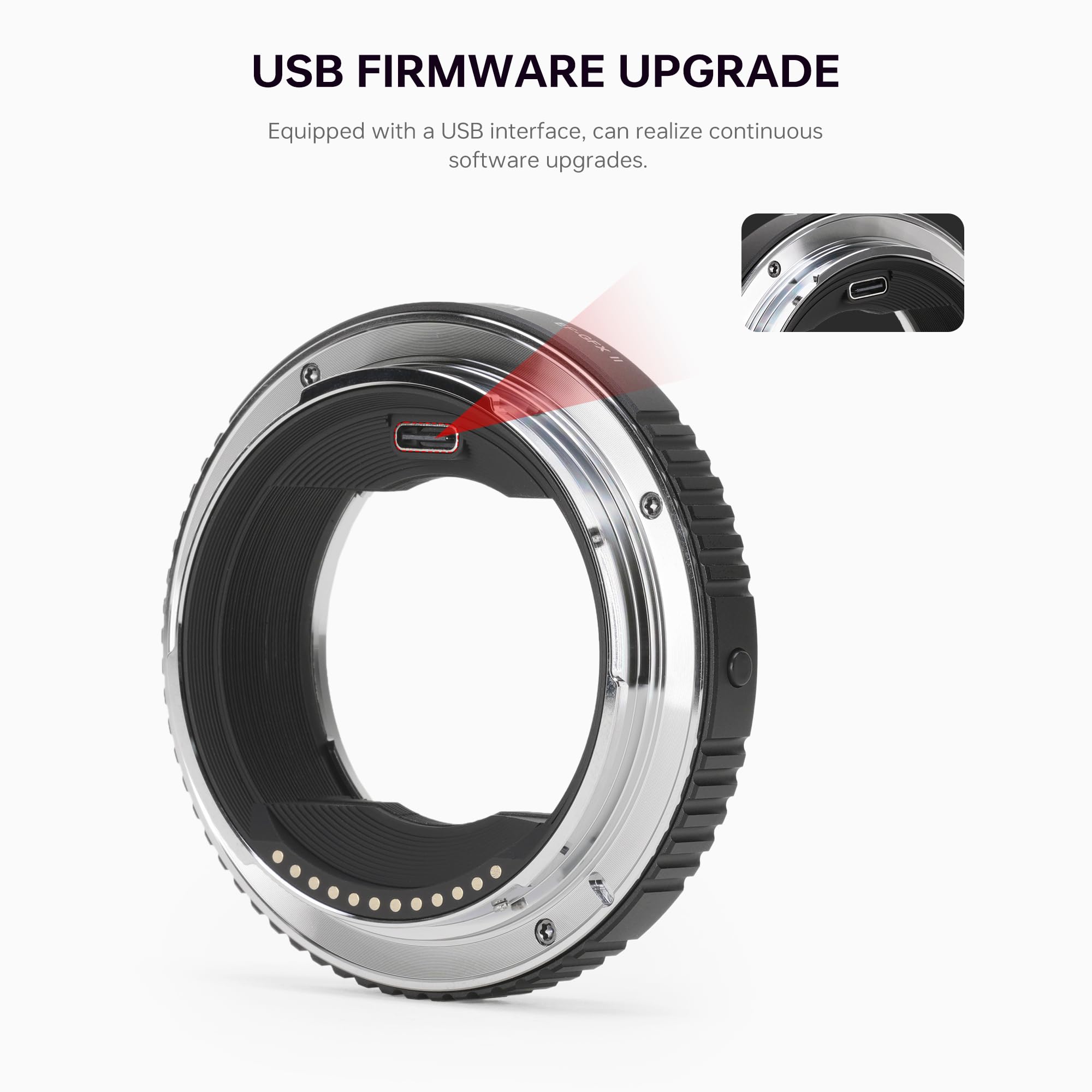 VILTROX EF-GFX II Auto Focus Lens Mount Adapter - Canon EF/EF-S to Fujifilm G-Mount GFX Cameras Adapter with Aperture Control & EXIF Transmission - Compatible with GFX 100S, 50S, 50R - Perfect for Professional Photography & Videography