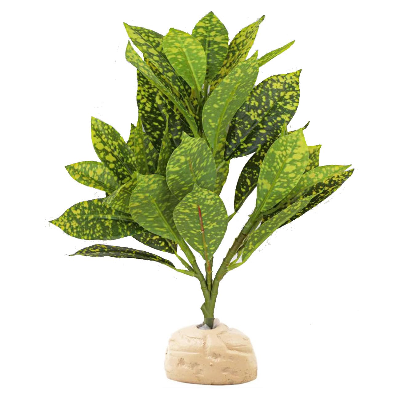 Artificial Reptile Plants for Terrarium - Realistic Fake Leaves Decor for Bearded Dragons, Lizards, Snakes & Geckos - Natural Habitat Decorations for Chameleon & Amphibian Tanks - Perfect for Jungle & Desert Terrarium Setups