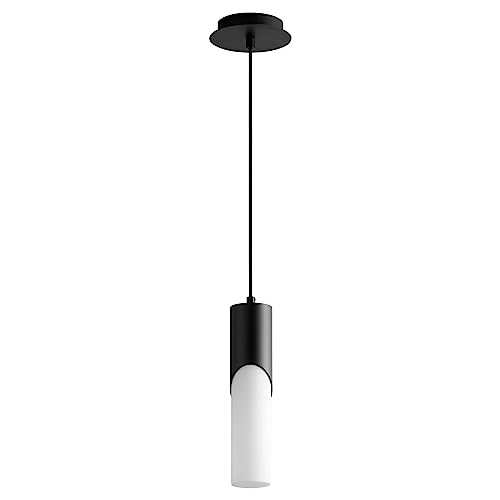 Ellipse Collection Black Modern LED Pendant Light - Contemporary Ceiling Fixture for Dining Room, Kitchen Island & Living Room Lighting