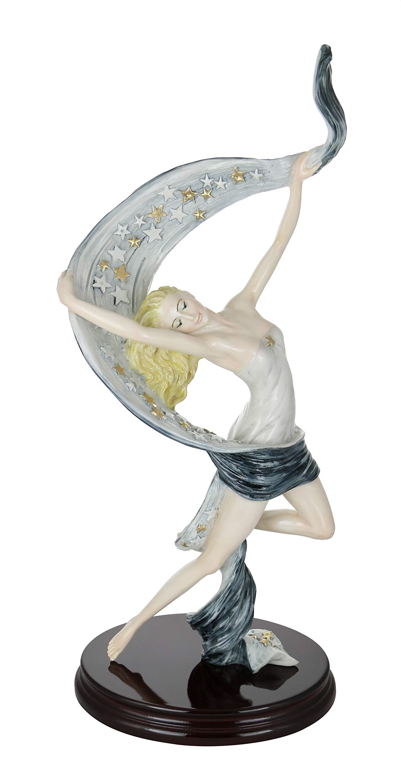 Authentic Santini Blonde Liberty Girl Sculpture - Handcrafted Italian Statue for Home Decor, Office Display & Gift Giving