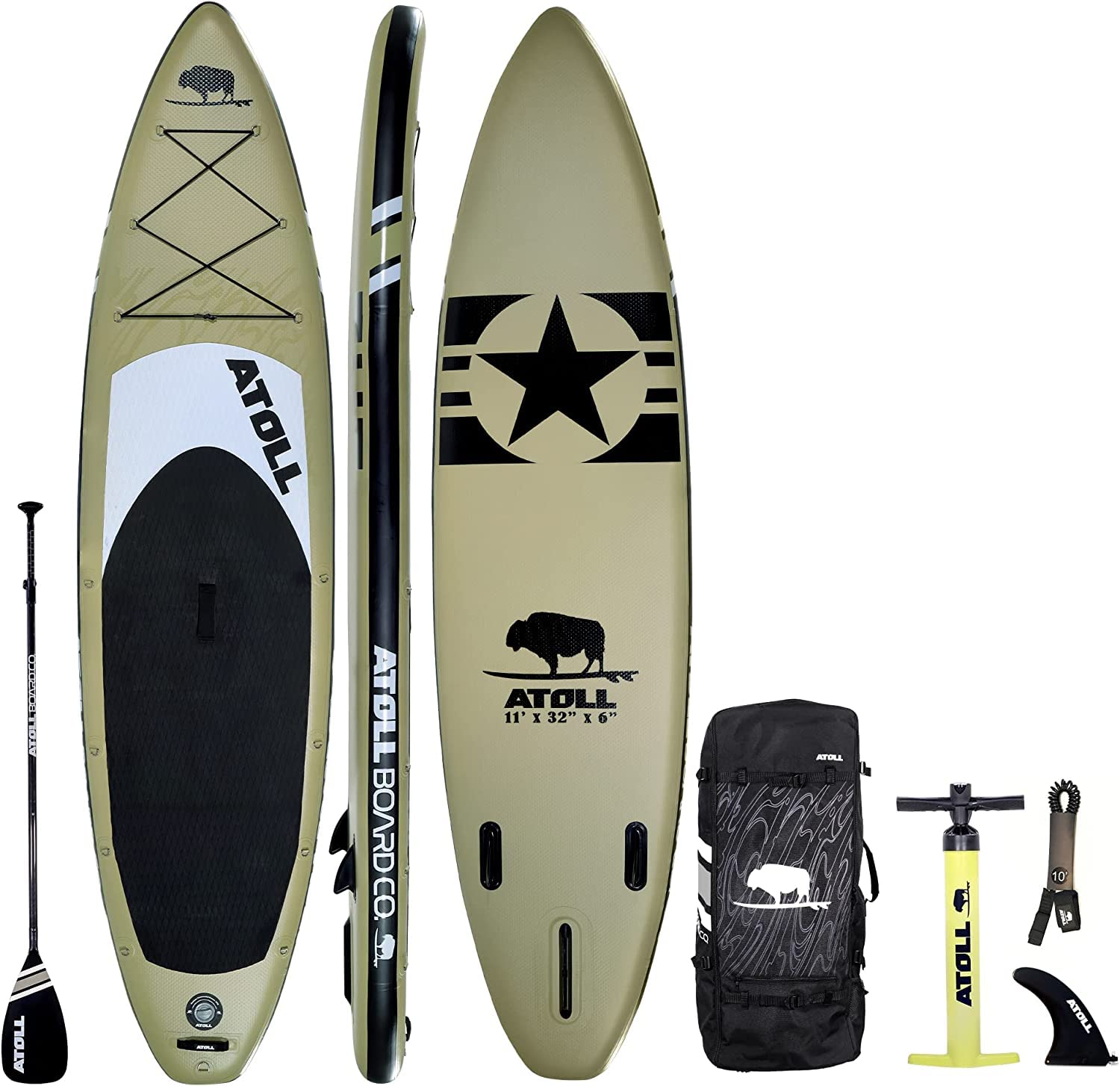Inflatable Stand Up Paddle Board (11ft/9ft) with Pump, Paddle & Backpack for Water Sports