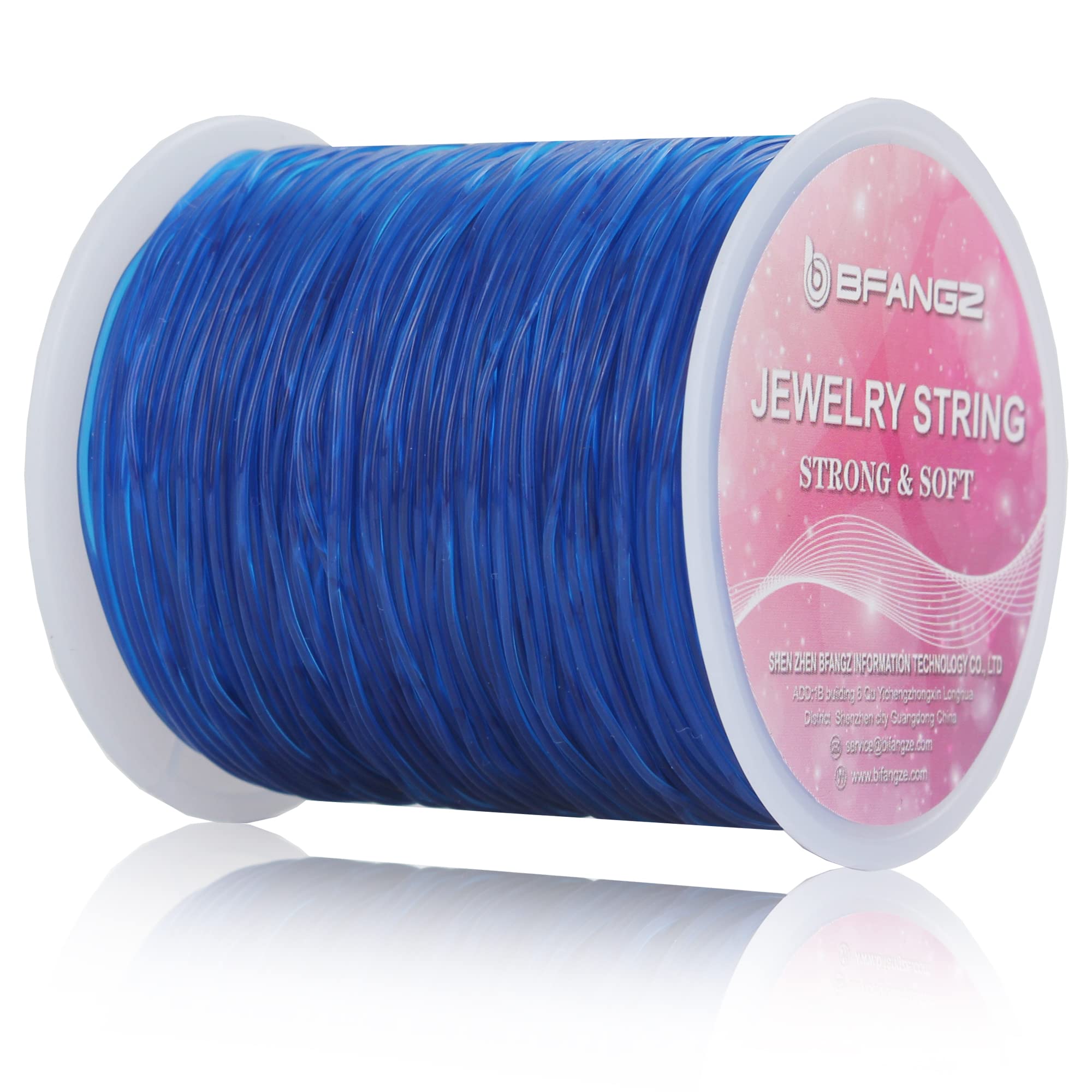 BFANGZ 0.8mm 100M Elastic Stretch String for Jewelry Making - Stretchy Crystal Beading Cord for Bracelets, Necklaces & DIY Crafts (Blue) | Perfect for Handmade Jewelry, Beading Projects & Repair