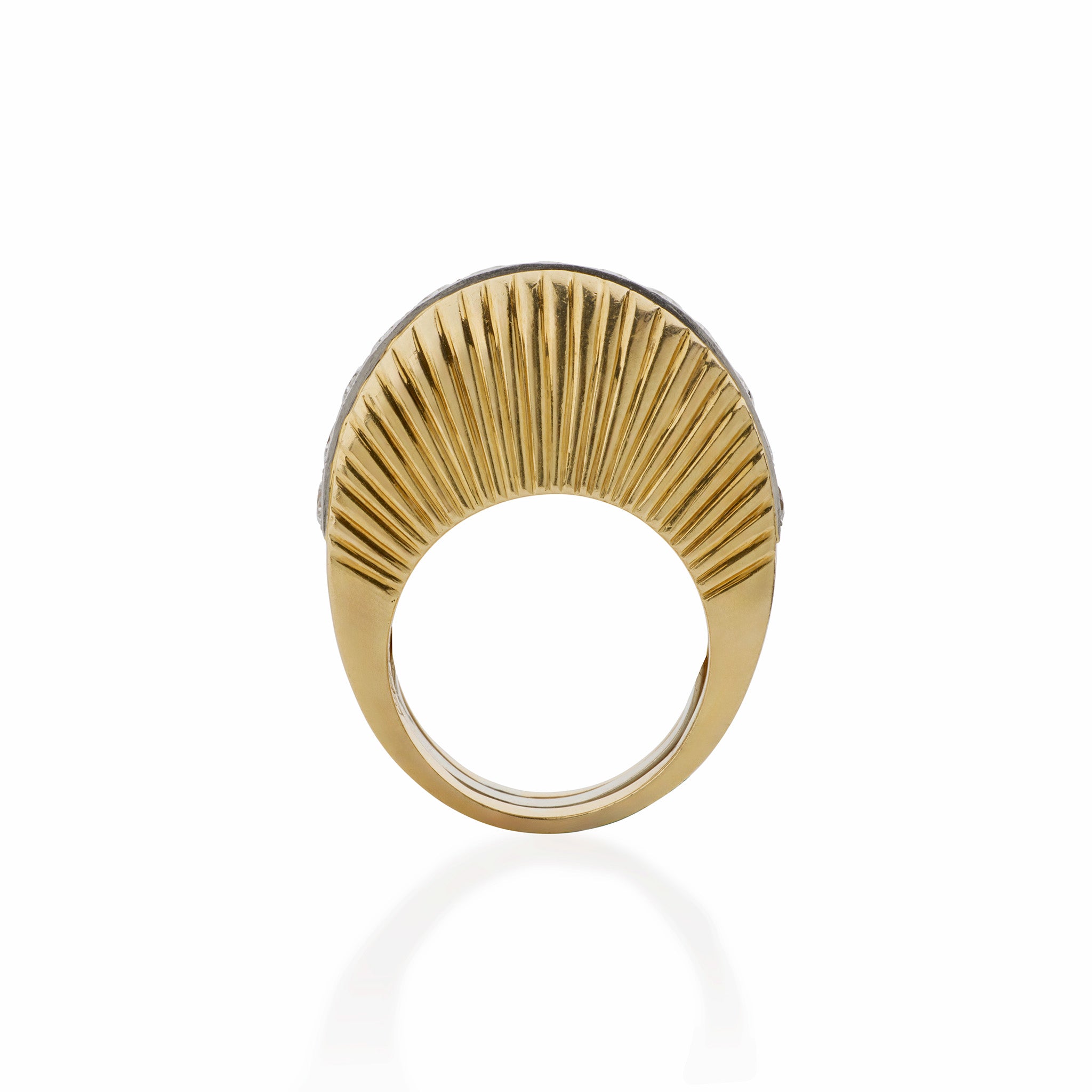 Cartier Stepped 18K Gold and Diamond Ring for Women - Luxury Wedding Band, Anniversary Gift & Engagement Jewelry - Perfect for Special Occasions, Date Nights & Formal Events