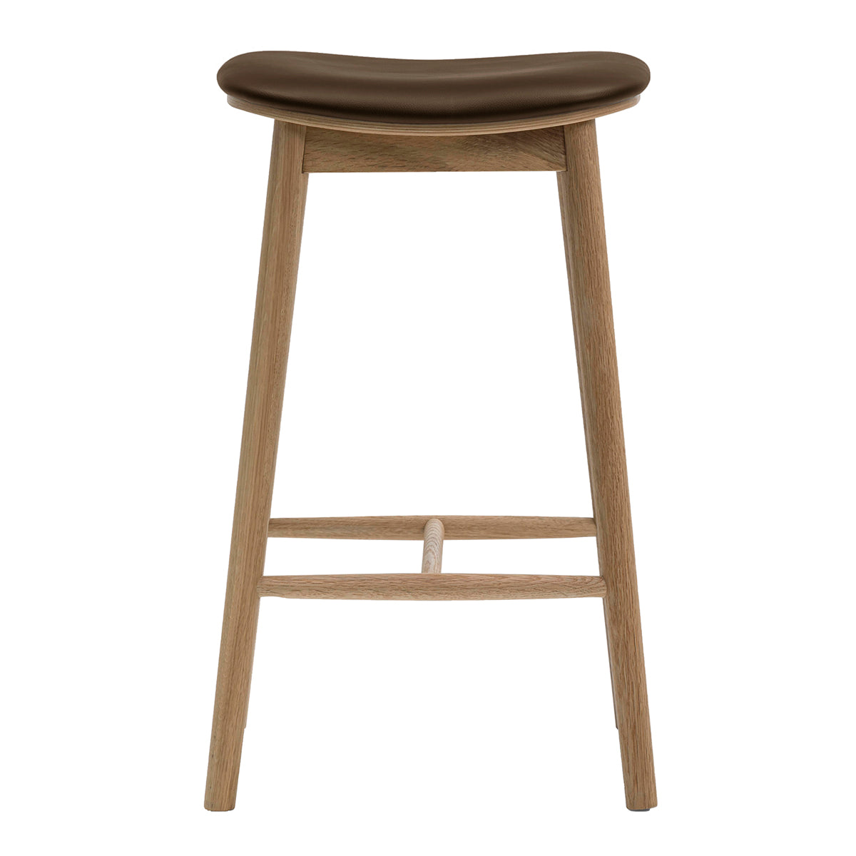 Premium Lando Leather Backless Bar Stool - Modern Counter Height Stool for Kitchen Island, Breakfast Nook & Home Bar - Comfortable PU Leather Seat with Chrome Metal Base