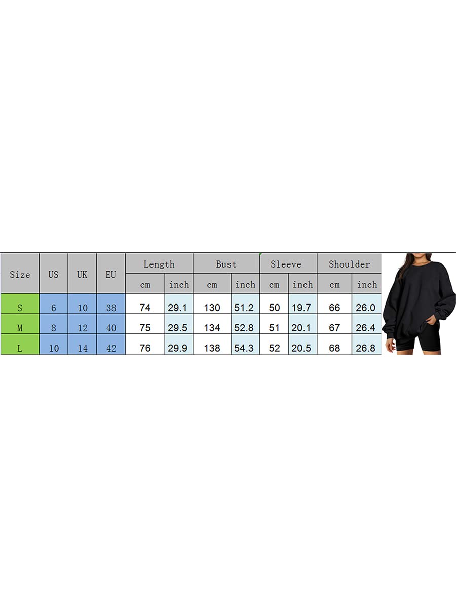 Women's Oversized Crewneck Sweatshirt - Soft Fleece Pullover Sweater with Long Sleeves, Basic Tunic Top for Leggings | Perfect for Casual Wear, Lounge, Yoga & Everyday Comfort