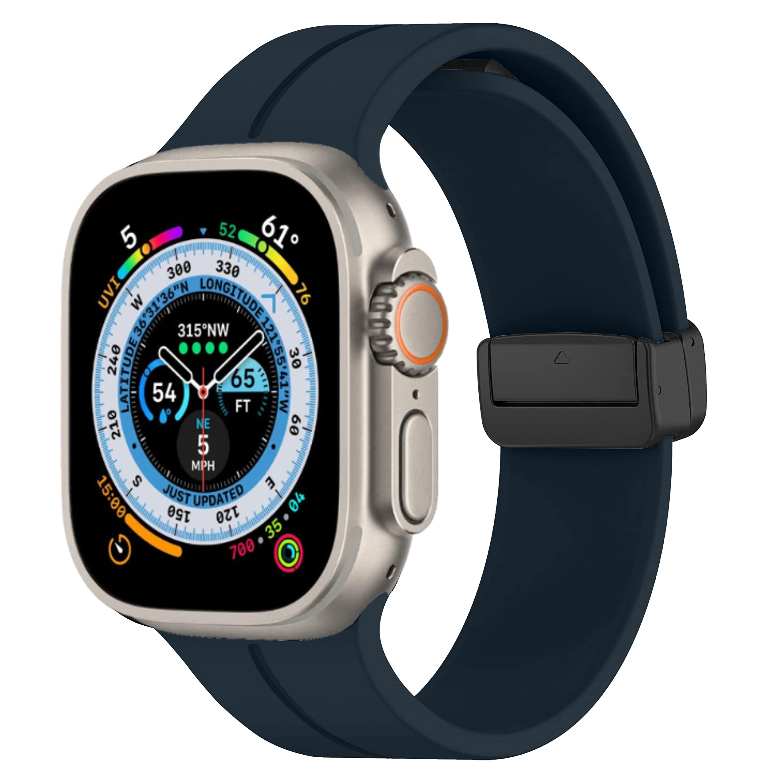 Premium Silicone Magnetic Sport Band for Apple Watch Series 8/7/SE/6/5/4/3/2/1 - Compatible with 41mm 40mm 38mm - Soft Durable Strap for Women & Men - Perfect for Workouts, Running & Everyday Wear