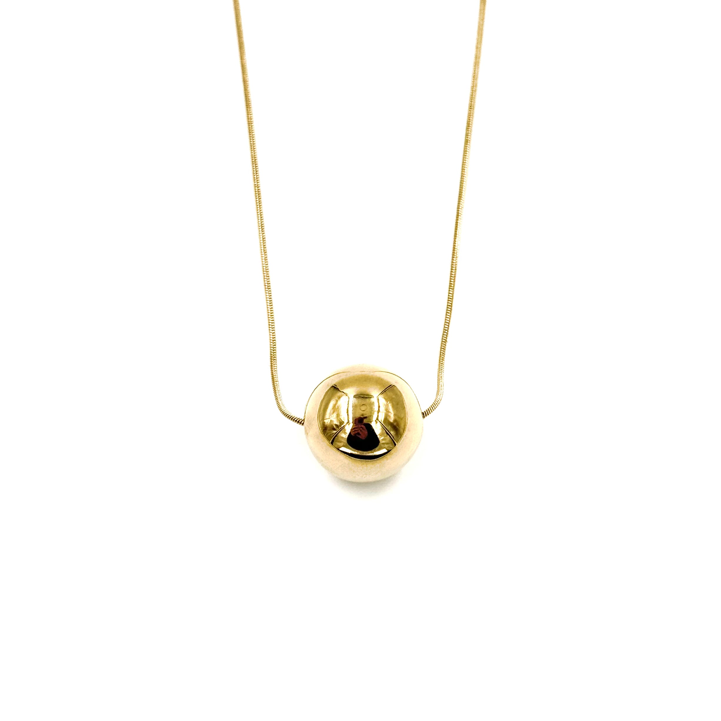 Ashley Gold Stainless Steel Gold Plated Chunky Ball Design Necklace for Women - Elegant & Durable Fashion Jewelry for Parties, Weddings & Everyday Wear