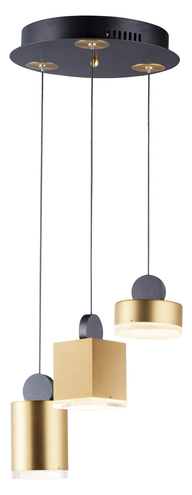 Modern 3-Light LED Pendant Lighting Fixture - Adjustable Hanging Chandelier for Kitchen Island, Dining Room & Bedroom Decor