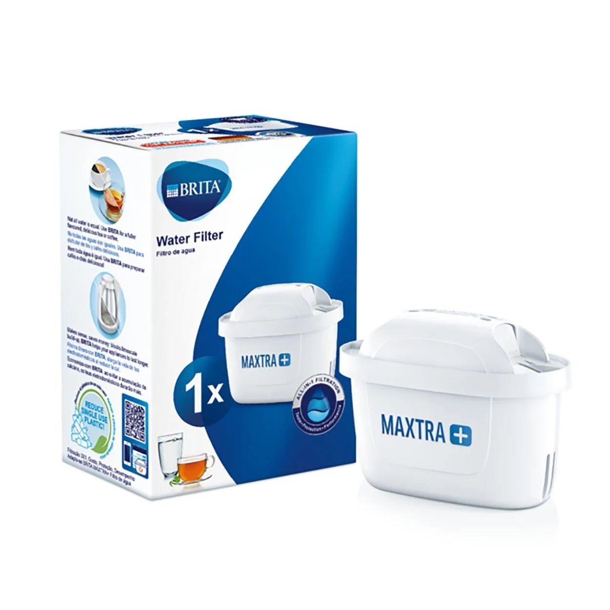 Brita Maxtra Plus Water Filter Replacement Cartridge - Single Pack | Fits Brita Pitchers & Dispensers | Clean & Fresh Drinking Water for Home & Office