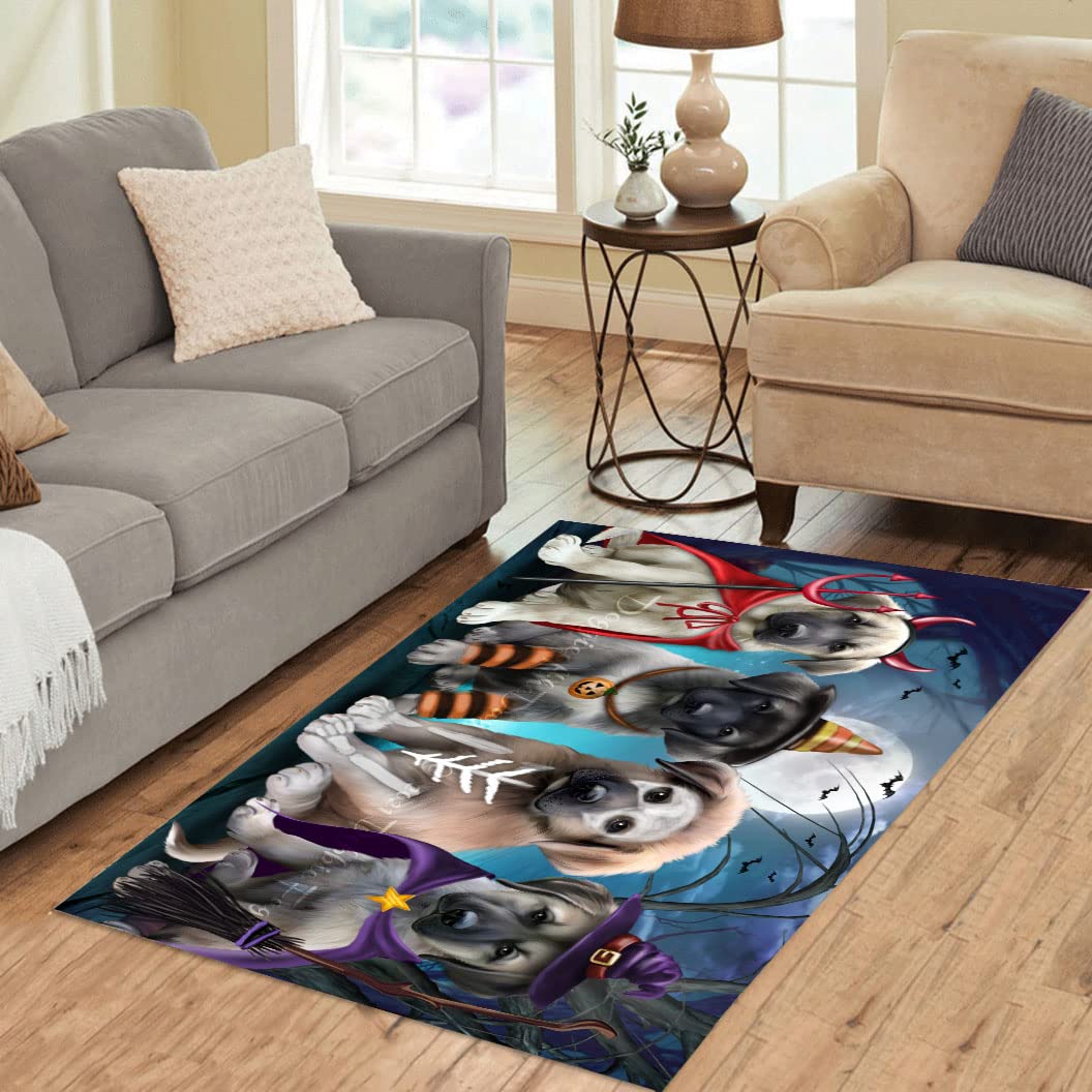Halloween Trick or Treat Anatolian Shepherd Dog Area Rug - Ultra Soft Pet Printed Floor Carpet - Unique Decorative Indoor Rug Gift for Dog Lovers, 7'x5' - Perfect for Living Room, Bedroom & Pet-Friendly Home Decor