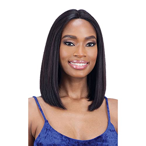 Mayde Beauty Human Hair Lace Front Wig - 100% Remy Bob Wig in 1B Color | Natural Look for Daily Wear, Parties & Special Occasions