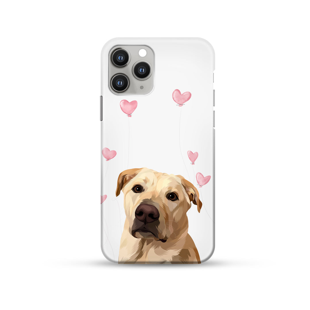 Custom Valentine's Pet Portrait Phone Case - Personalized One Pet Design for iPhone & Samsung - Perfect Gift for Pet Lovers & Valentine's Day