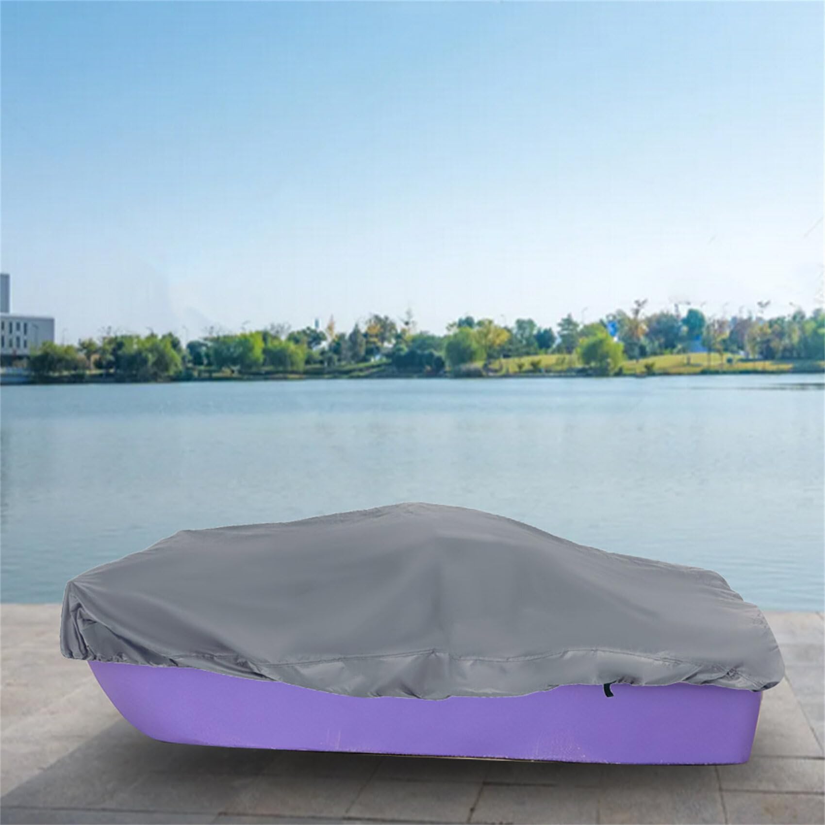 420D Pedal Boat Cover for 3-5 Person (282x193cm) - Waterproof Mooring Protection