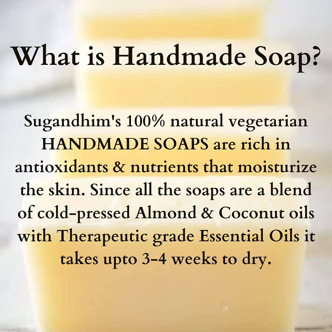 Sugandhim Handmade Nagarmotha Ayurvedic Soap - 95g Natural Luxurious Bath Bar for Face & Body | Moisturizing, Exfoliating & Aromatherapy | Perfect for Spa, Gifting & Daily Skincare Routine