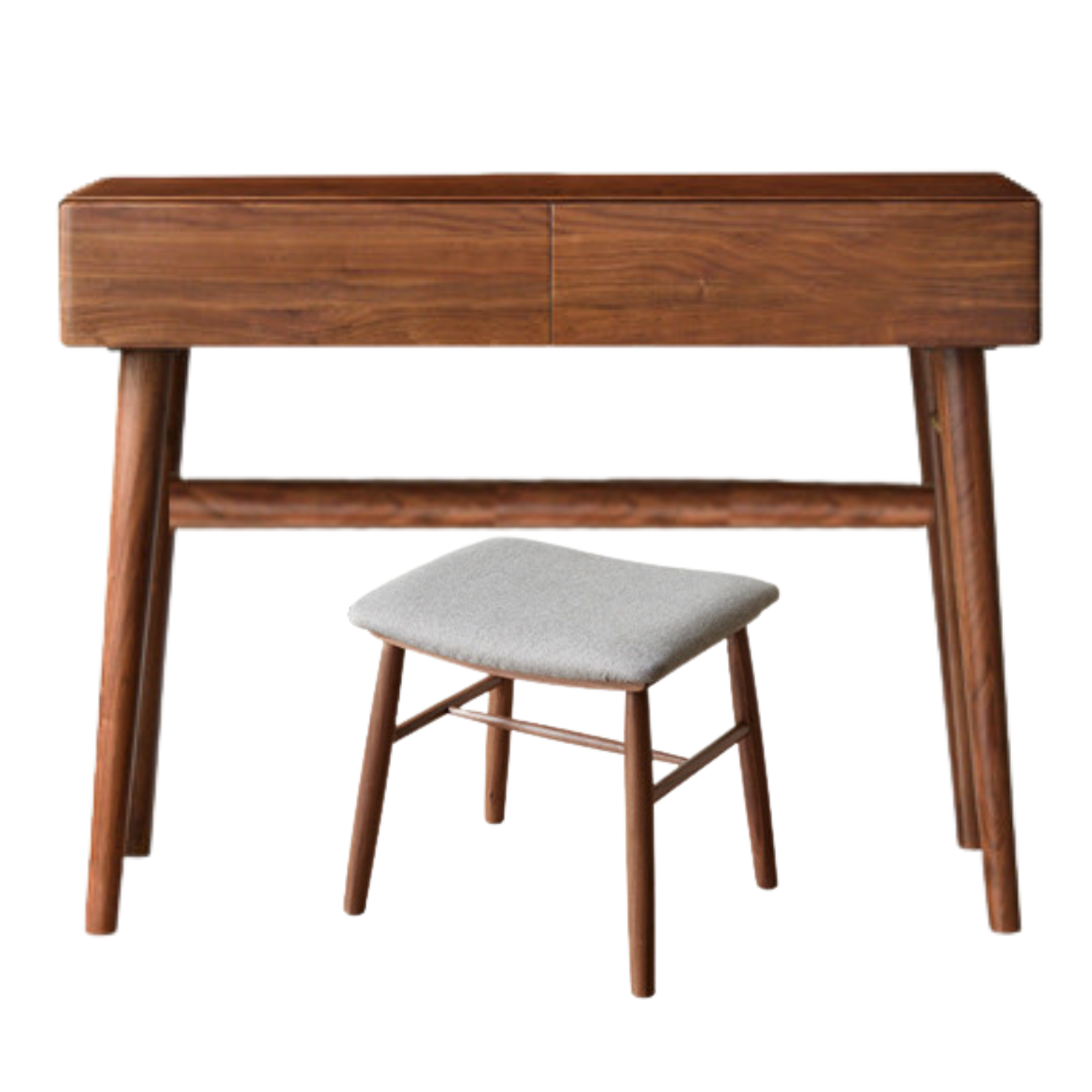 43.3х19.9х30.7 inch / 110х50x78 cm / Rich Dark Walnut color / Dressing table + Stool linen gray