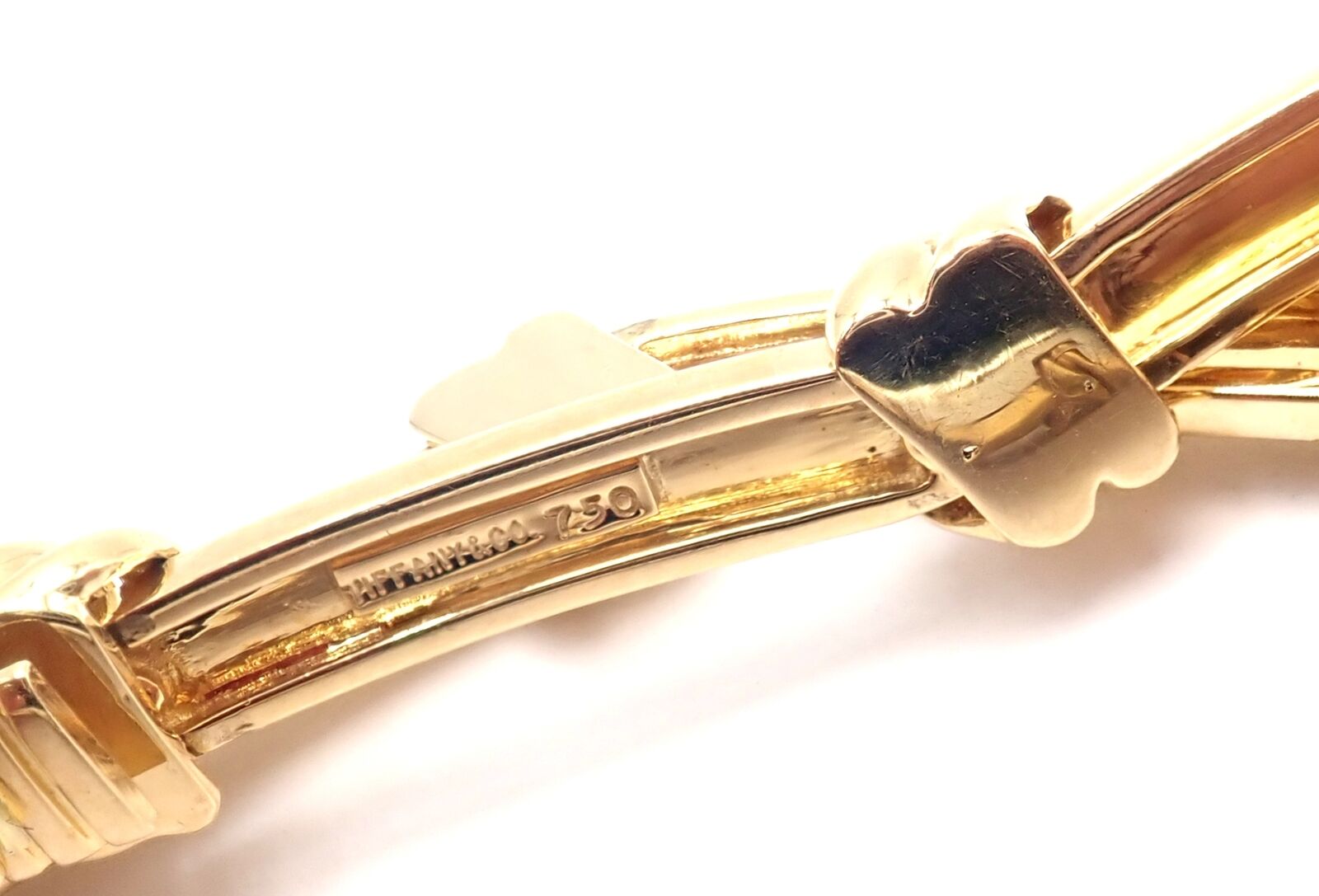 Authentic Vintage Tiffany & Co 18k Yellow Gold Knot Link Necklace - Elegant Jewelry for Women, Perfect Gift for Anniversary, Valentine's Day & Special Occasions