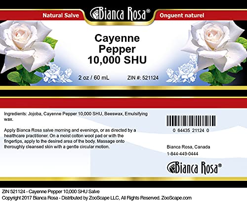 Cayenne Pepper 10,000 SHU Pain Relief Salve - 2 oz Natural Muscle & Joint Cream (ZIN: 521124) for Arthritis, Back Pain & Sore Muscles