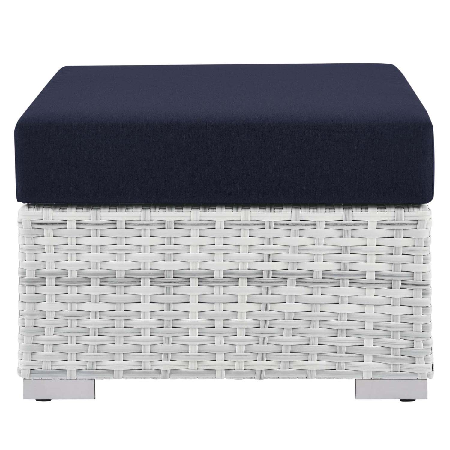 Modway EEI-4301-LGR-NAV Light Gray Navy Storage Ottoman Bench - 25