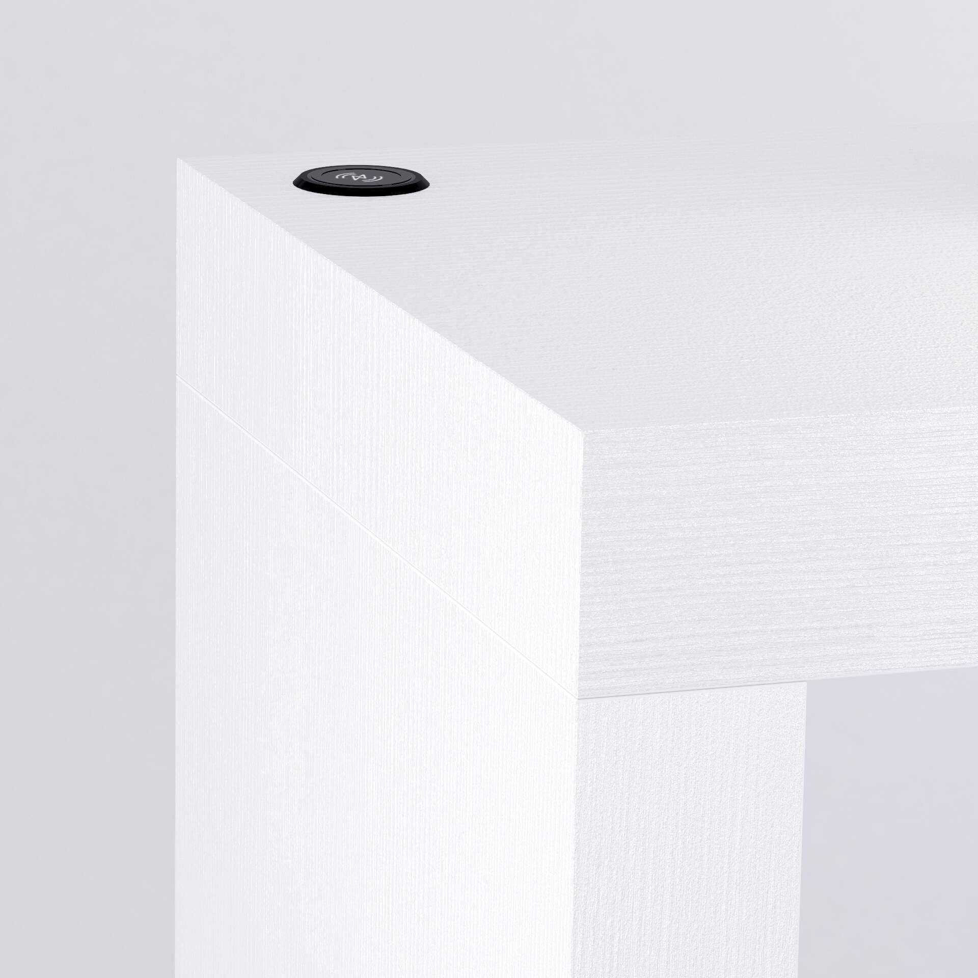 Modern White TV Stand with Wireless Charger | 180x40cm Evolution TV Stand | Italian Made Furniture for Living Room & Bedroom | Stylish Media Console with Cord Management