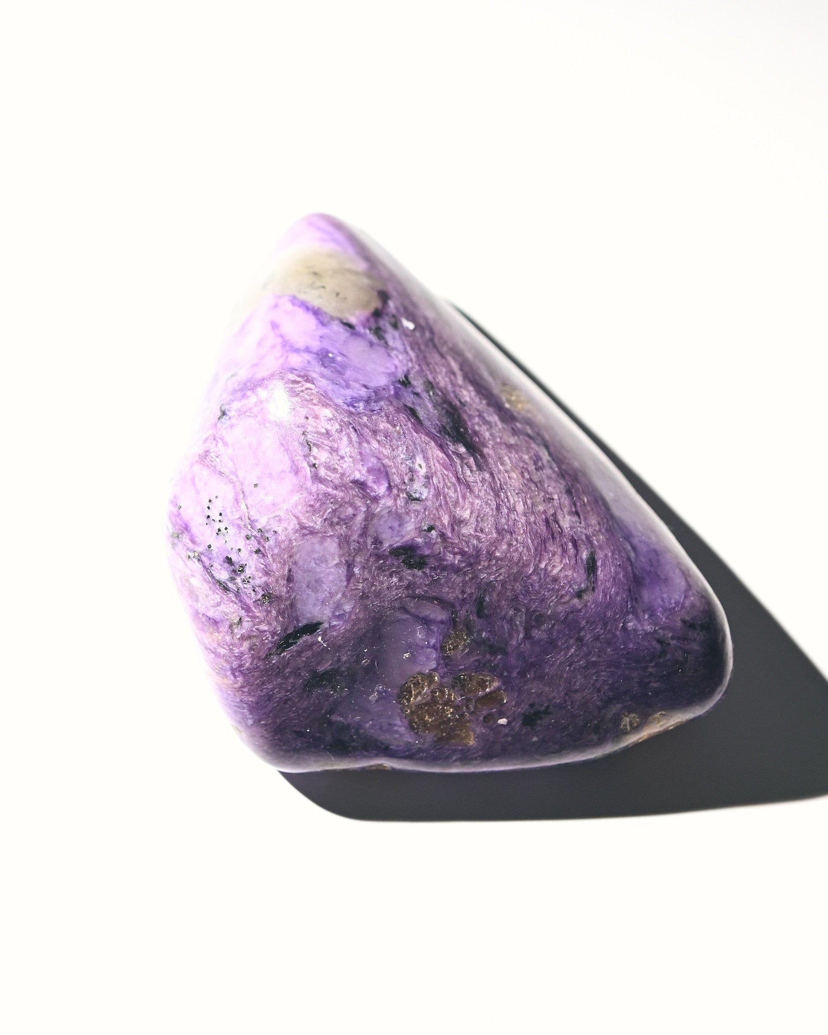 Natural Charoite Freeform Stone - 3 Inch Healing Crystal for Meditation, Reiki & Home Decor | Spiritual Energy & Stress Relief