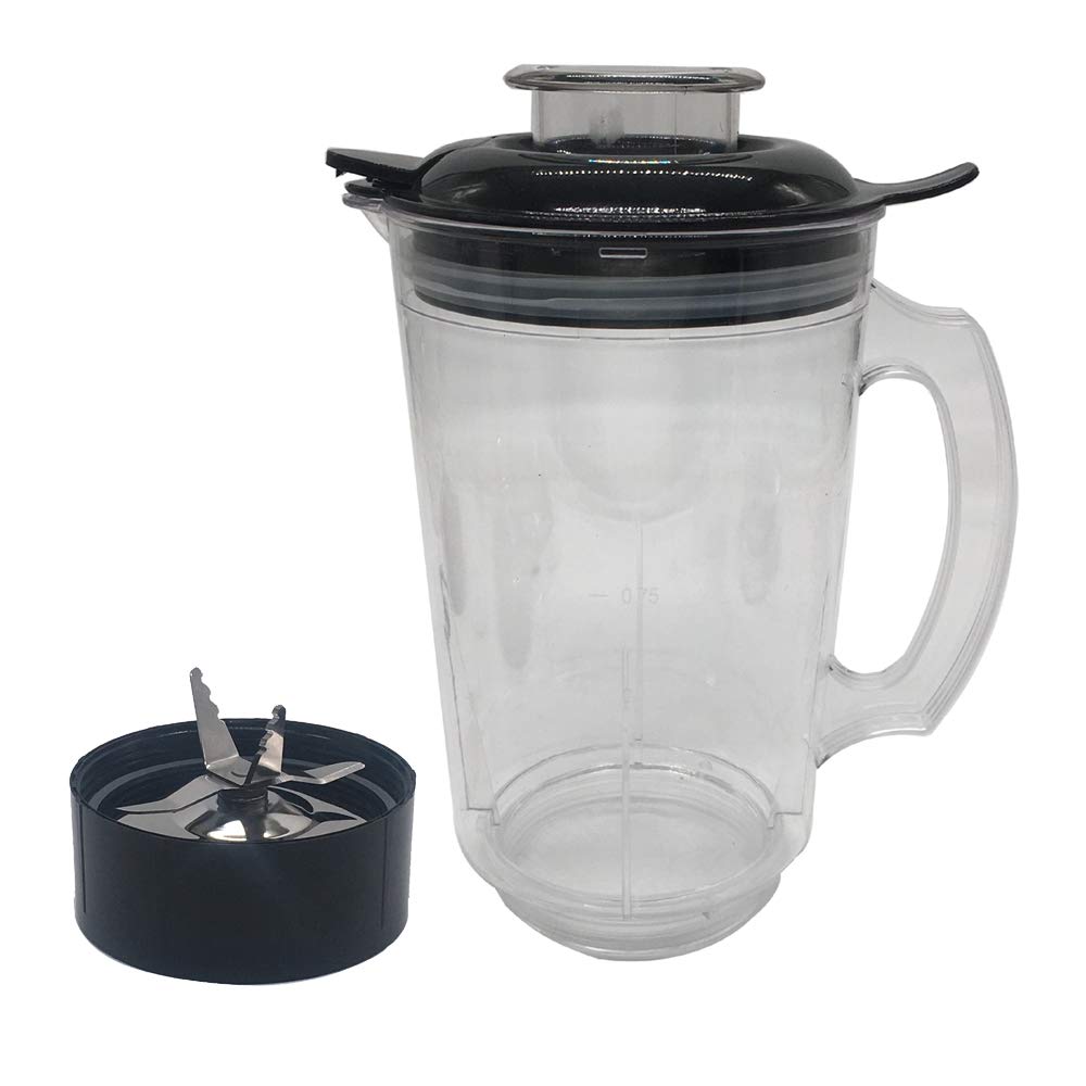 33 oz Replacement Cup with Ice Shaver Blade for Magic Bullet Blender (MBR-1701/MBR-1702/MBR-1101/MB-BX1770-02/MB1001/MBR-0301) - Perfect for Smoothies, Shaved Ice & Food Processing