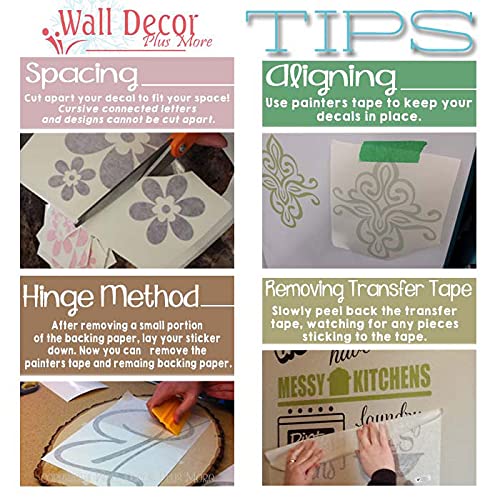 Floral Wall Stickers - Flowers & Dots Decal Set (28pc, 10