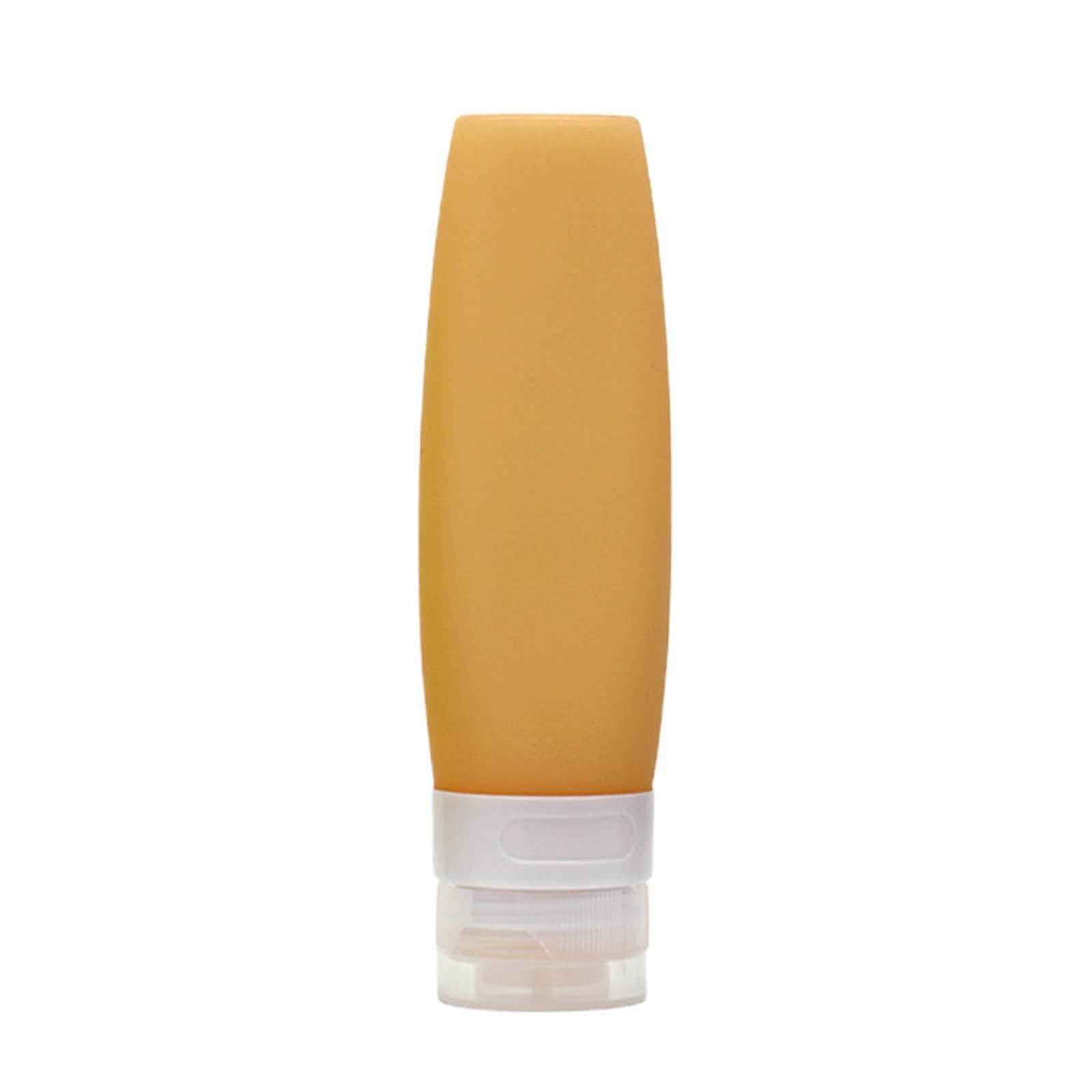 Predolo 90ml Leak-Proof Silicone Travel Bottles Set with Tags - Refillable Squeeze Containers for Lotion, Body Wash & Toiletries | Perfect for Air Travel, Gym, Camping & Vacation Essentials (Orange)