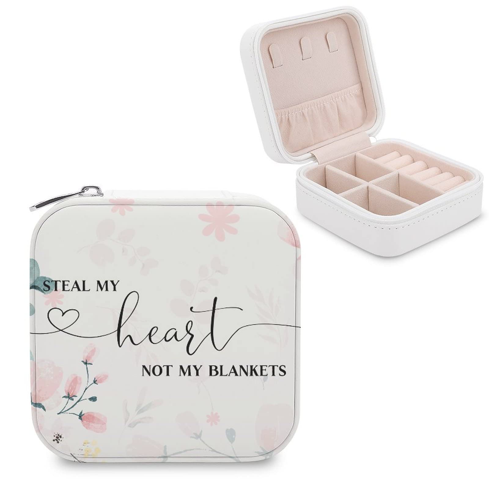 Elegant PU Jewelry Box - Portable Travel Organizer for Rings, Earrings, Necklaces & Bracelets - Perfect for Display, Storage & Gifting - Ideal for Travel, Home & Office Use