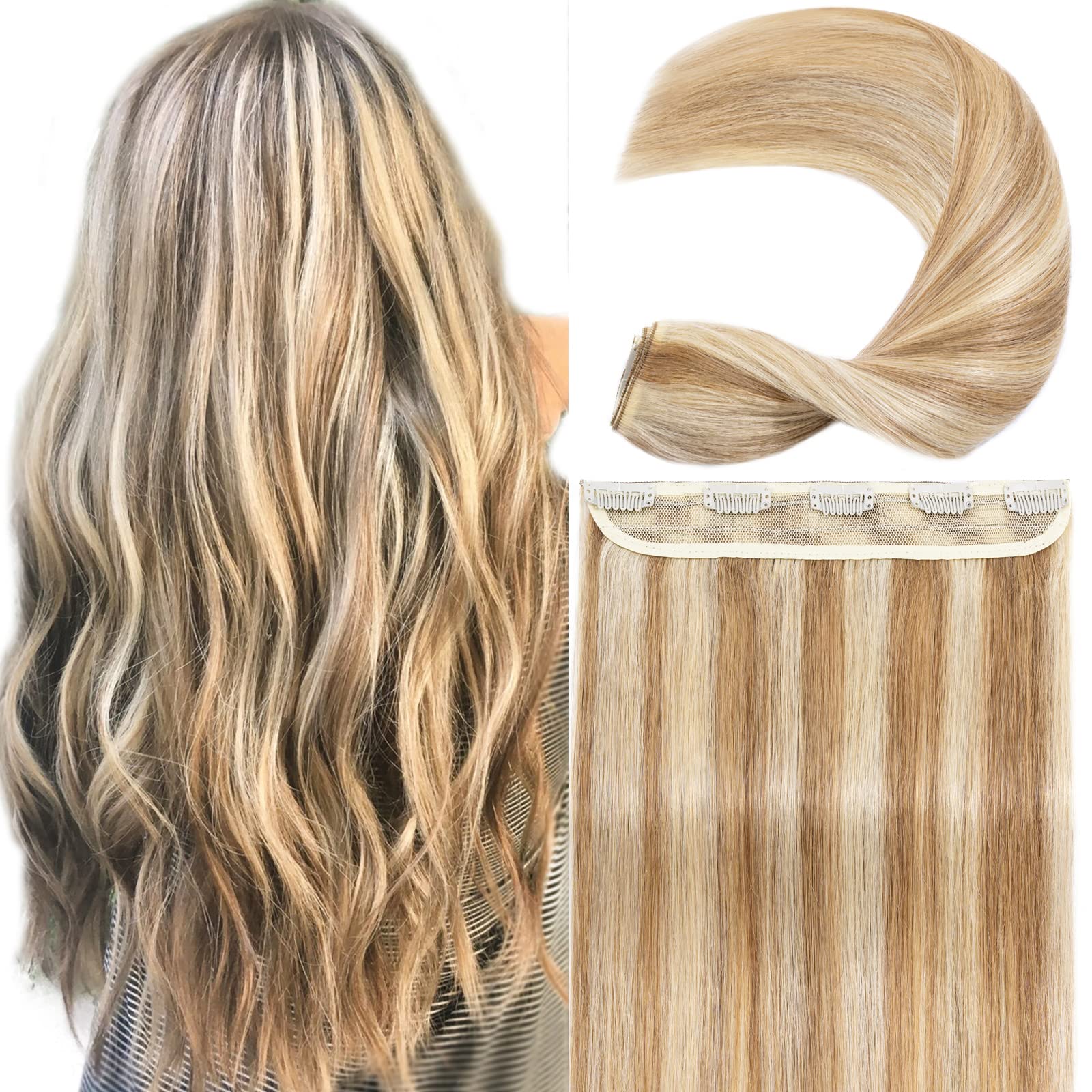 Clip in Human Hair Extensions - 18