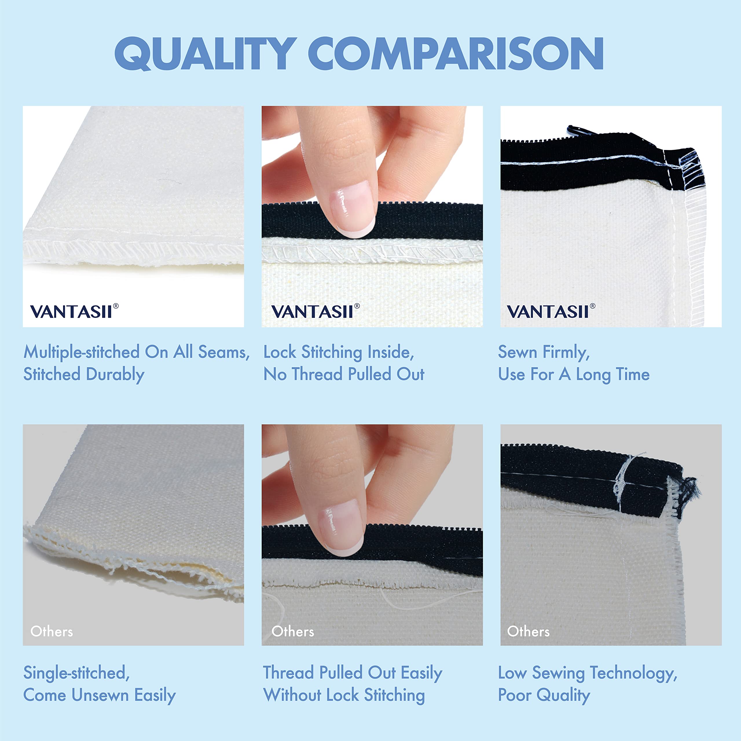 8 Pack Blank Canvas Pencil Pouch - DIY Craft Zipper Bags for Makeup, Toiletries & Stationery - Multifunctional Organizer (Beige, 8.3” x 4.7”) - Perfect for School, Travel & Home Storage