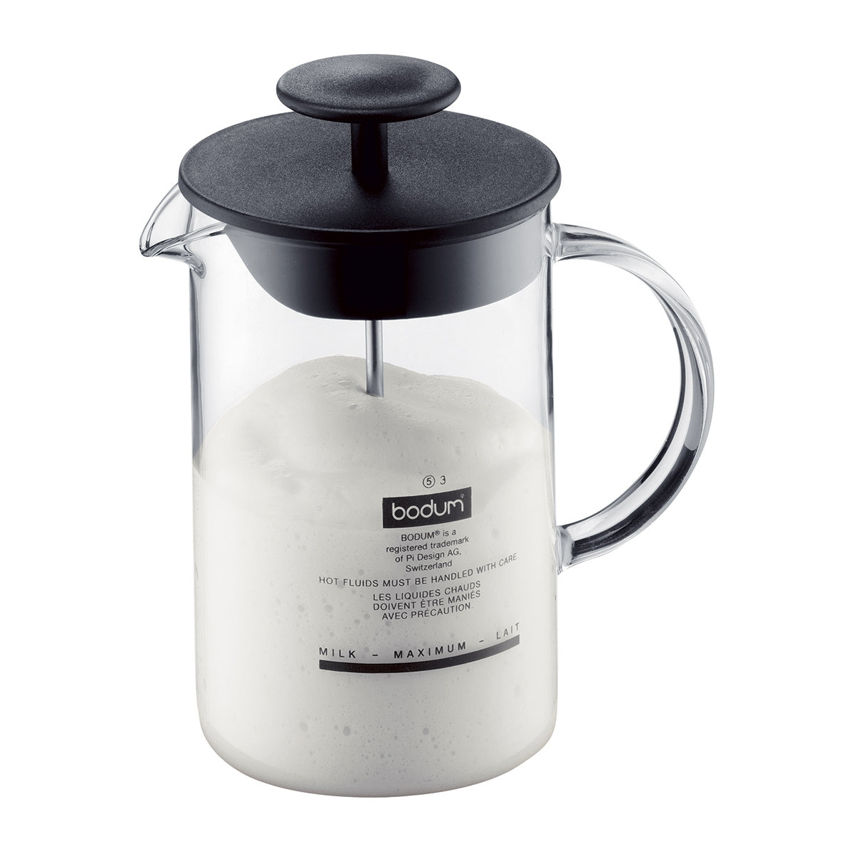 Bodum Latteo Manual Milk Frother - 8 oz Stainless Steel Handheld Milk Frother for Coffee, Latte & Cappuccino - Perfect for Home Baristas & Coffee Lovers