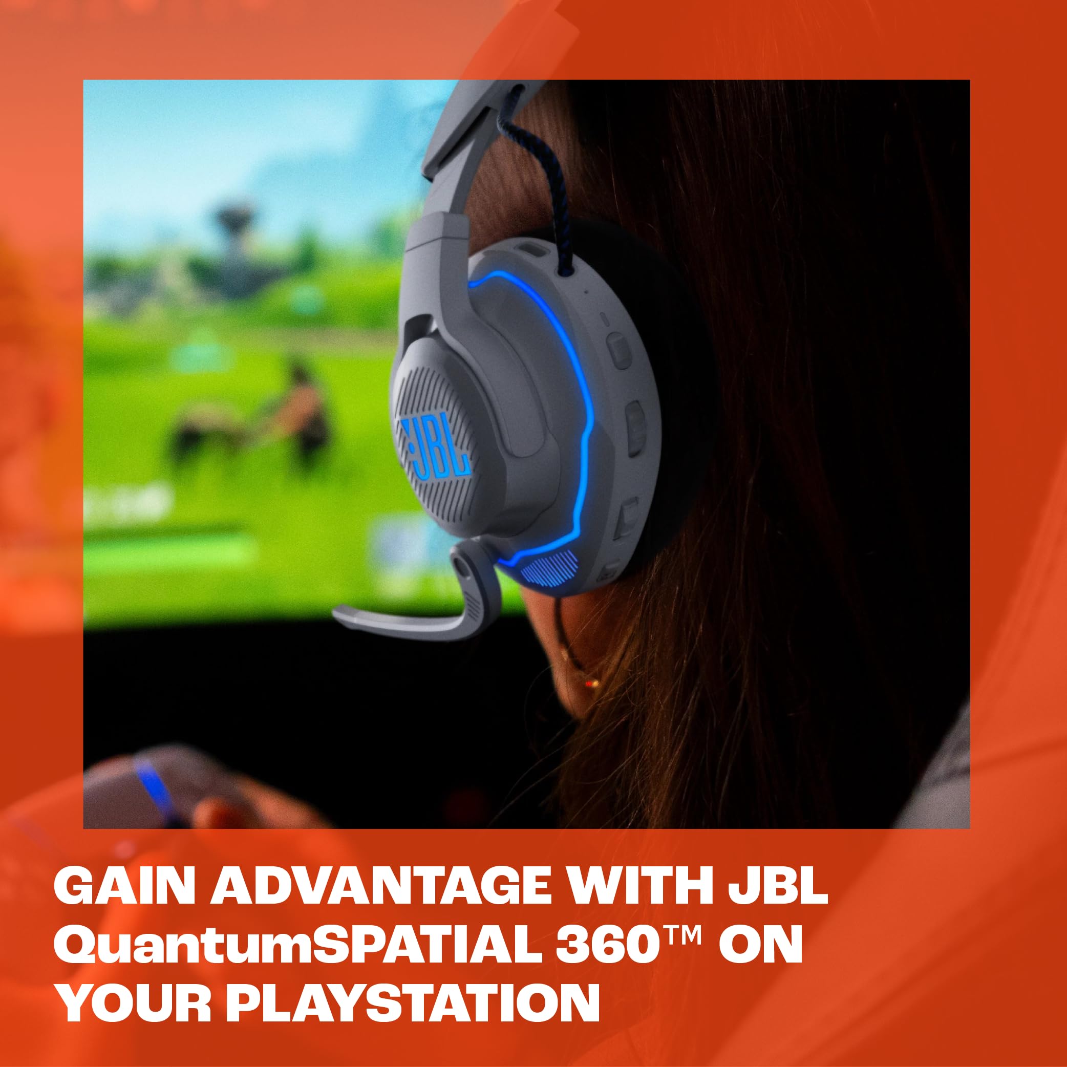 JBL Quantum 910P Wireless Over-Ear Gaming Headset with Head Tracking, ANC & Bluetooth | QuantumSPATIAL 360 | Hi-Res Audio | Low Latency | White - Perfect for PS5, Xbox & PC Gaming, Streaming & Music Listening
