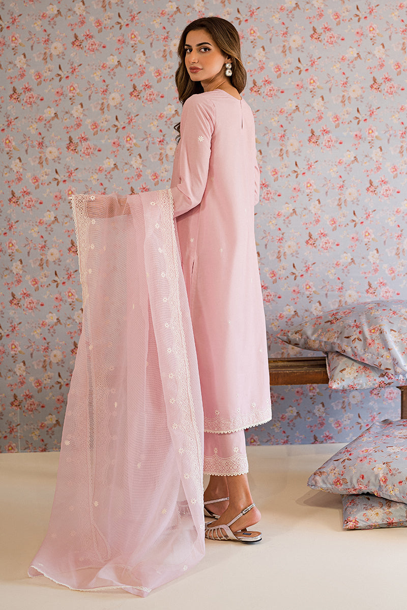 ICY PINK 3-Piece Embroidered Lawn Suit for Women - Elegant Summer Outfit for Weddings, Parties & Special Occasions