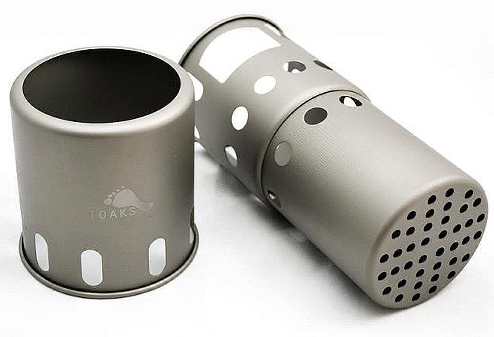 TOAKS Solo BP Wood Burning Stove STV-12 12707 - Compact Camping Stove for Backpacking, Hiking & Outdoor Cooking | Lightweight Portable Stove for Survival Gear & Emergency Preparedness