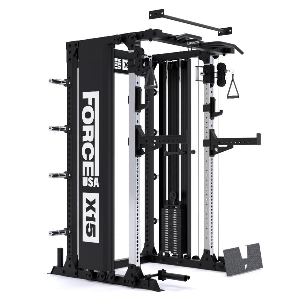Force USA X15 All-In-One Home Gym Equipment - Strength Training & Full Body Workout Machine for Home Fitness, Weight Lifting & Muscle Building - Perfect for Small Spaces & Home Gym Setup