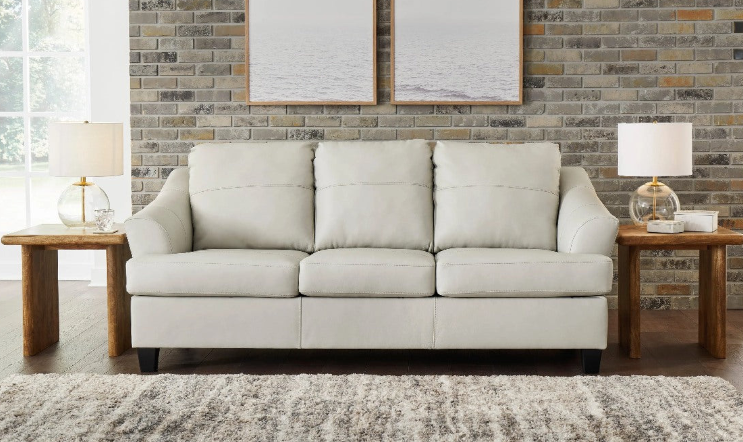 Gio Italia Geneva 3-Seater Queen Size Leather Sofa Bed - Convertible Sleeper Sofa for Living Room, Guest Room & Small Spaces