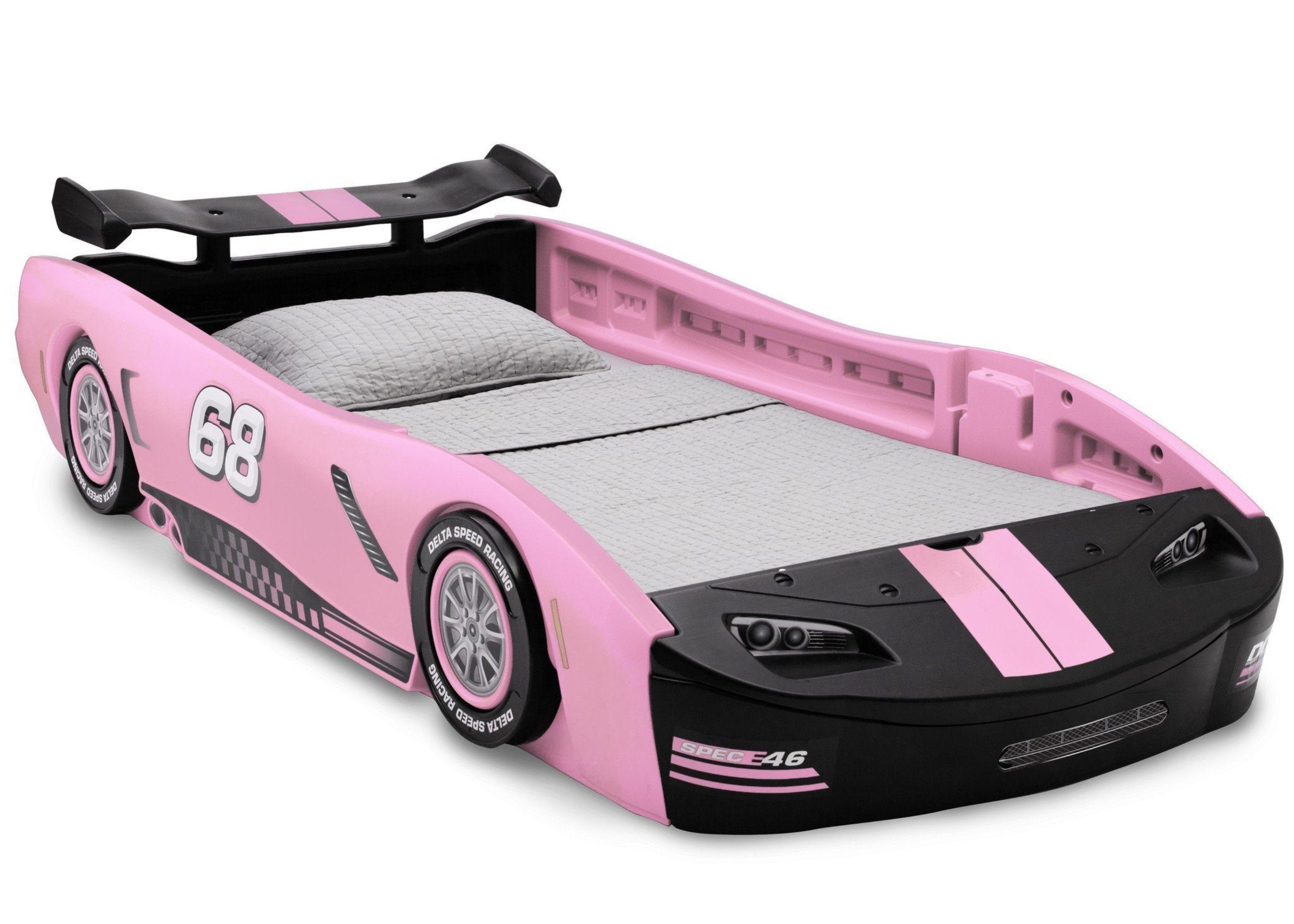 Turbo Race Car Twin Bed for Kids - High-Speed Design Themed Bedroom Furniture for Boys & Girls - Perfect for Racing Enthusiasts' Bedrooms and Playrooms