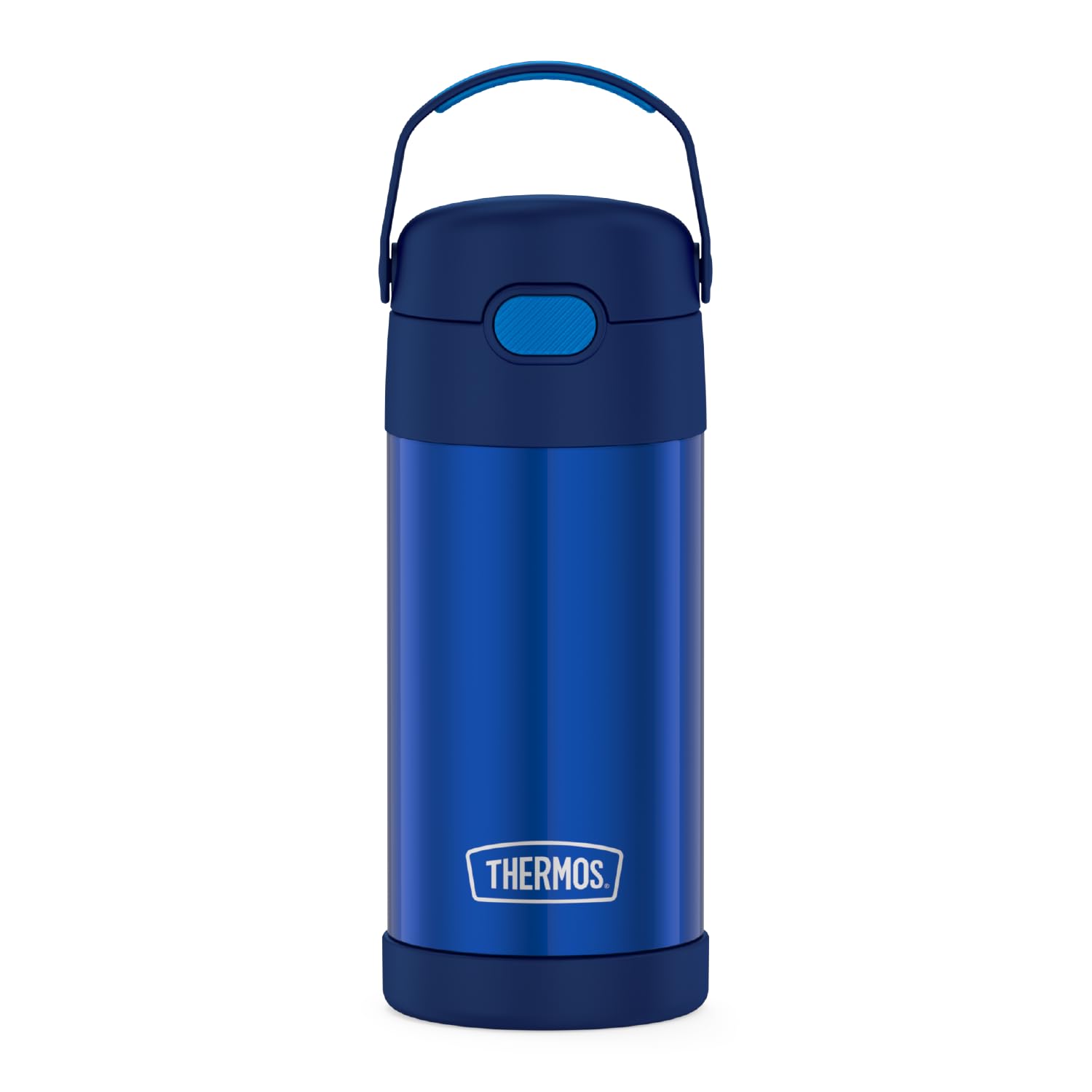 Thermos Funtainer 12oz Stainless Steel Vacuum Insulated Kids Water Bottle with Straw - Leak Proof, BPA Free, for School, Travel & Outdoor Activities - Blue