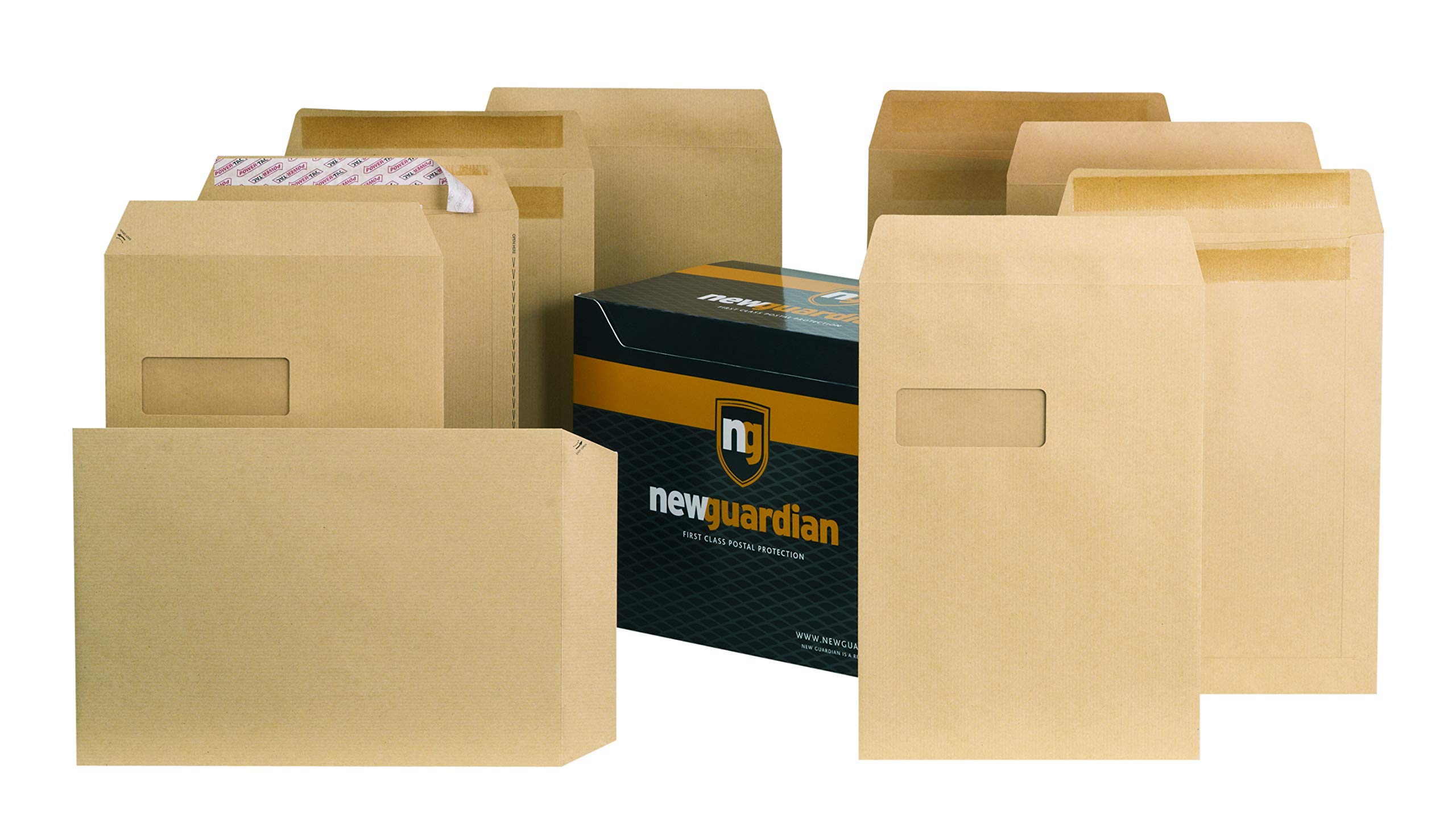 Premium Heavyweight Guardian Envelopes with Press Seal & Window - C4 Size Manila Security Mailing Envelopes [Pack of 250] - Ideal for Business Documents, Legal Mail & Confidential Correspondence