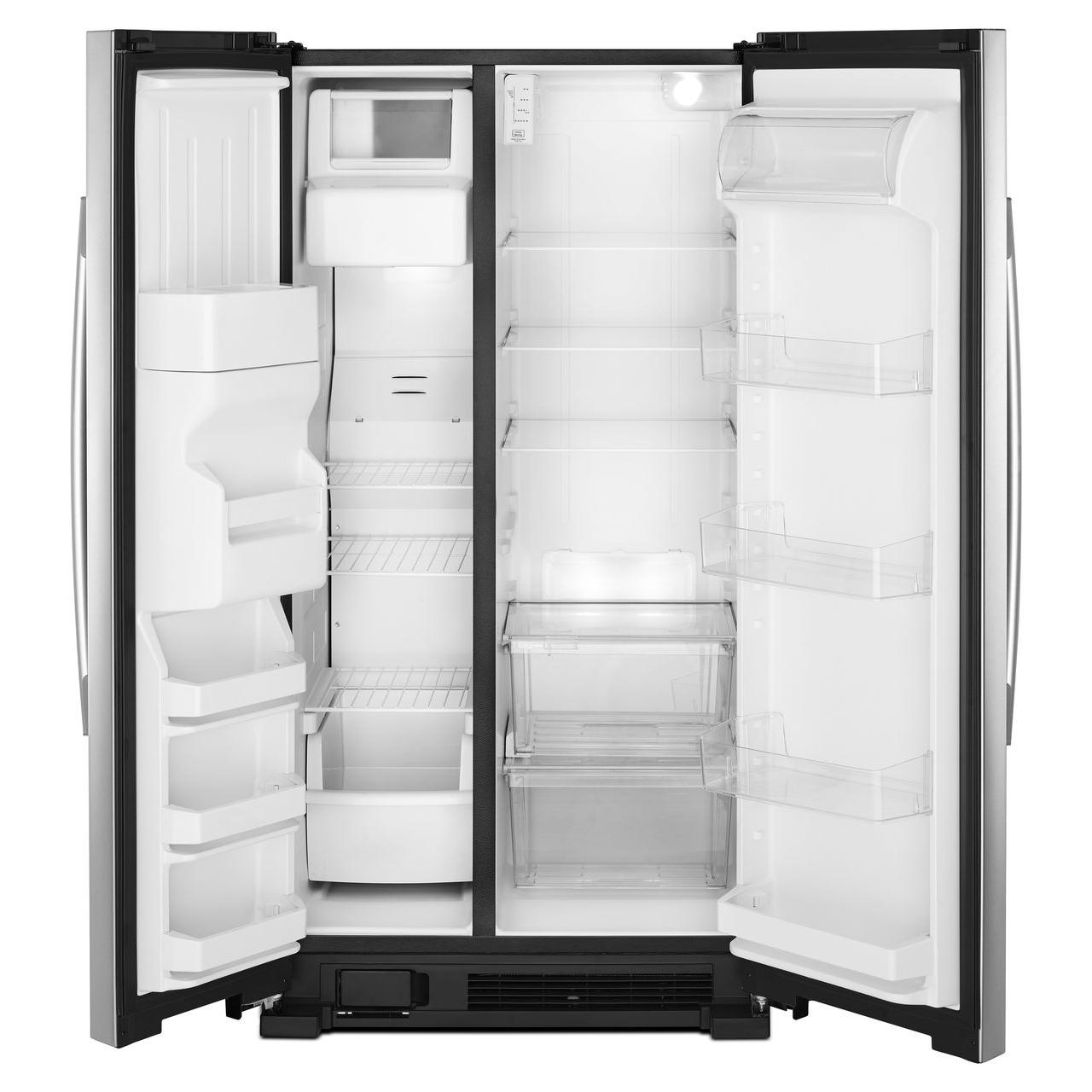 Amana 21 cu.ft. Side by Side Refrigerator with External Water and Ice Dispenser - 33 Inch Stainless Steel ASI2175GRS | Perfect for Kitchens, Offices, and Restaurants